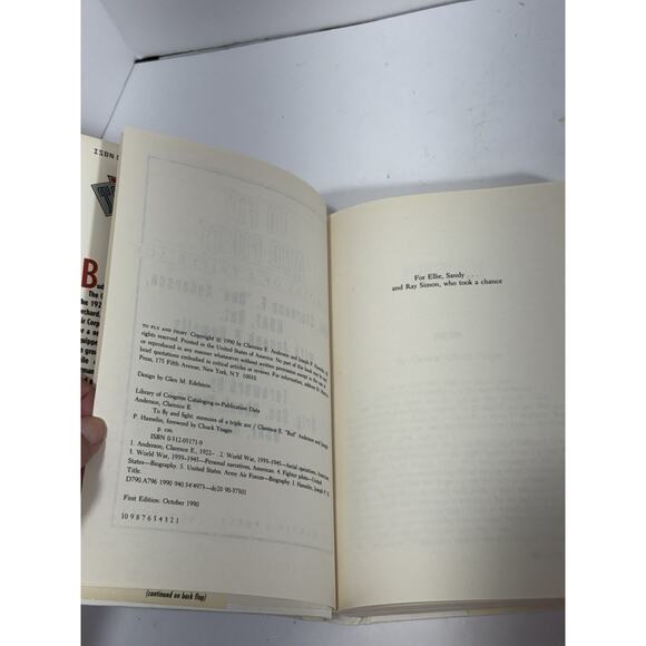 To Fly and Flight Clarence E. Bud Anderson Memoirs Signed Anderson & Yeager 1st - Picture 7 of 8